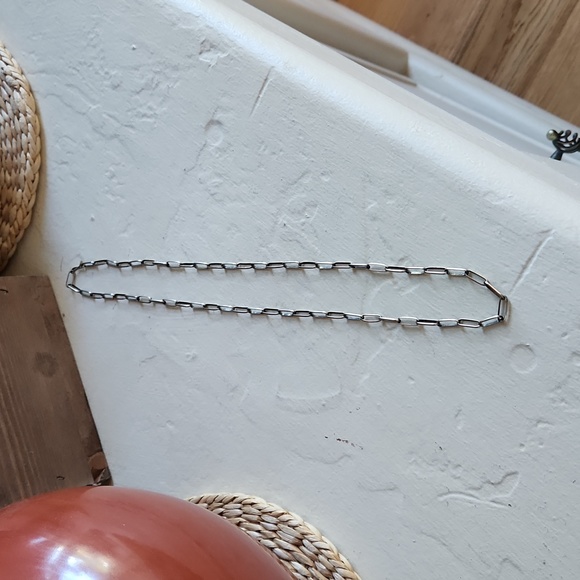 NWOT Native American Navajo Handmade Sterling 24" Paperclip Chain Necklace 🩶🖇 - Picture 7 of 12